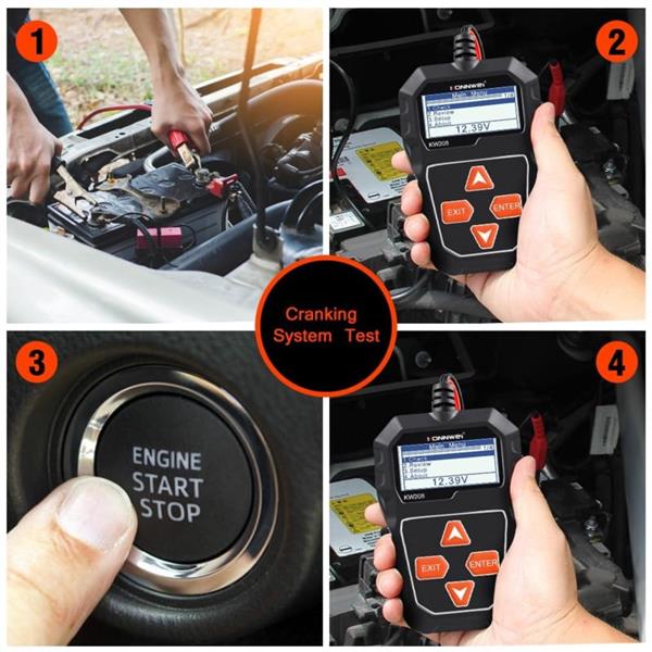 Grote foto batterij accu tester auto motor accutester uitlezen 12v 12volt auto onderdelen accessoire delen