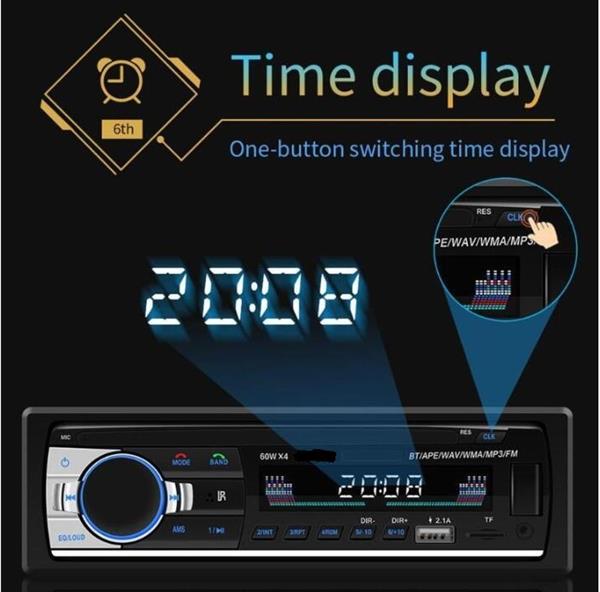 Grote foto autoradio auto radio 1din 1 din bluetooth 2x usb aux fm sd auto onderdelen autoradio