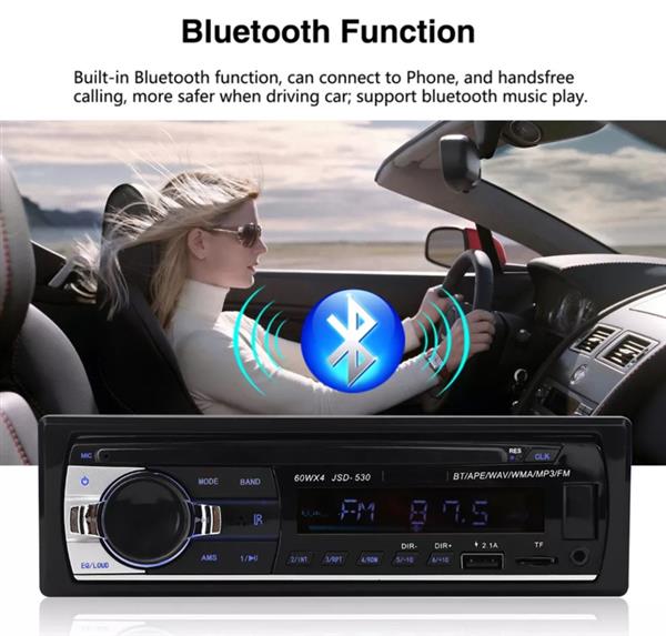 Grote foto autoradio auto radio 1din 1 din bluetooth 2x usb aux fm sd auto onderdelen autoradio