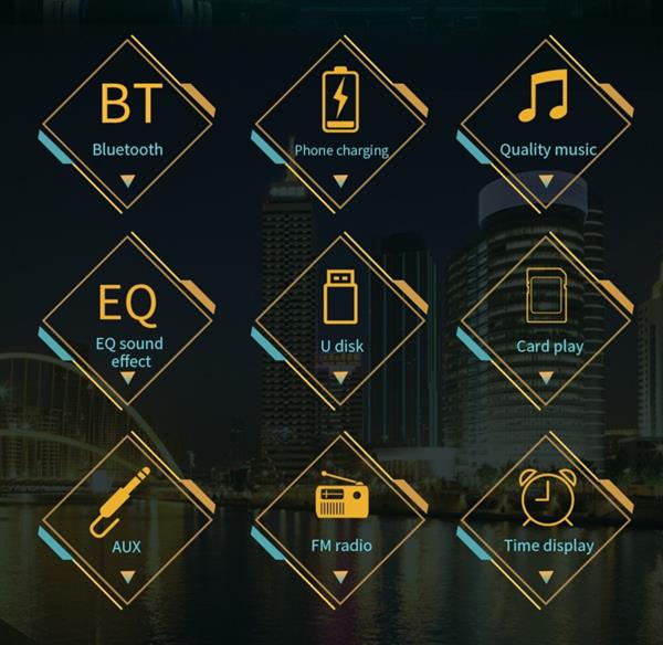 Grote foto autoradio auto radio 1din 1 din bluetooth 2x usb aux fm sd auto onderdelen autoradio