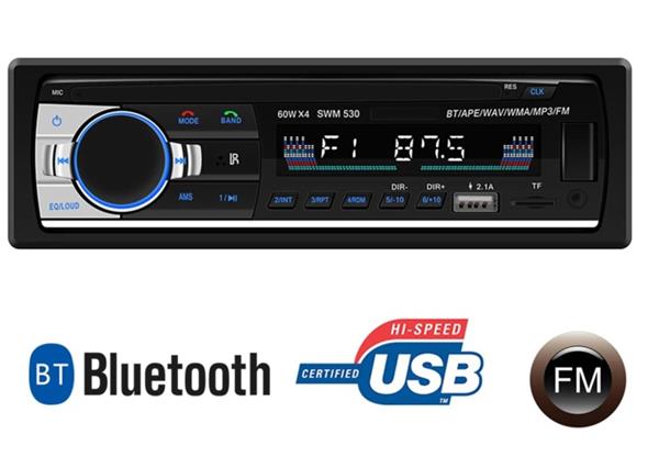 Grote foto autoradio auto radio 1din 1 din bluetooth 2x usb aux fm sd auto onderdelen autoradio