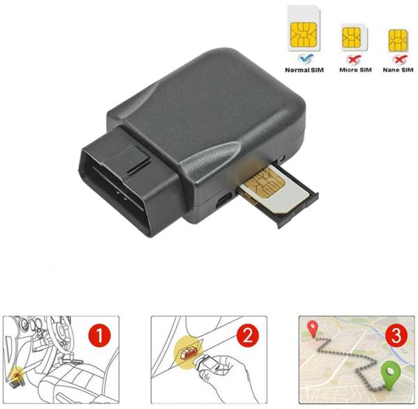 Grote foto obd gps tracker sms volgsysteem auto vrachtwagen obd2 zwart auto onderdelen overige auto onderdelen