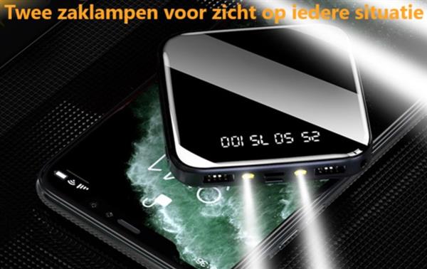 Grote foto powerbank 20.000 mah oplader micro usb c snellader led display zwart telecommunicatie batterijen en accu