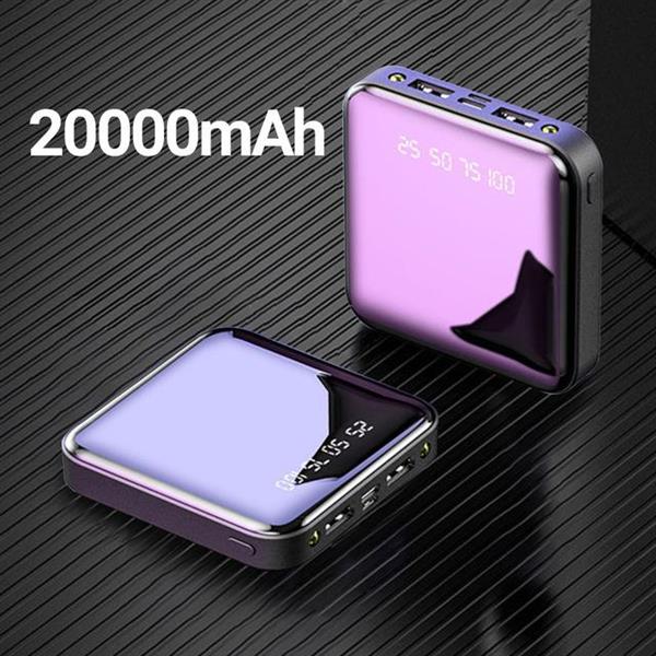 Grote foto powerbank 20.000 mah oplader micro usb c snellader led display zwart telecommunicatie batterijen en accu
