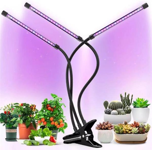 Grote foto led kweeklamp kweek groei bloei lamp planten timer 3x arm tuin en terras overige tuin en terras