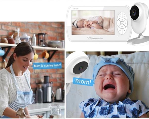 Grote foto wifi babyfoon camera baby foon monitor 4.3 inch scherm kinderen en baby babyfoons