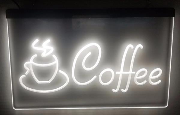 Grote foto koffie coffee neon bord lamp led verlichting reclame lichtbak huis en inrichting overige