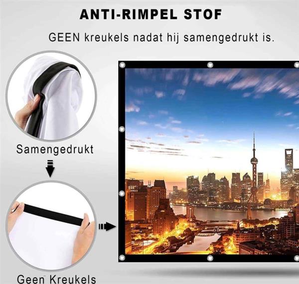 Grote foto 100 inch beamer projectie scherm beamerscherm projectiescherm opvouwbaar huis en inrichting woningdecoratie