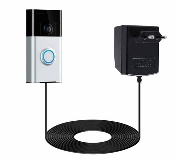 Grote foto stekker adapter video wifi deurbel voeding ring eken eufy 3m huis en inrichting woningdecoratie