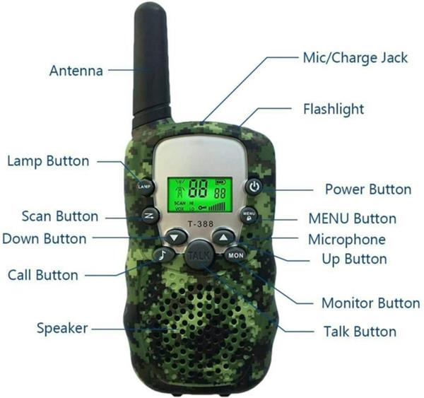 Grote foto walkie talkie walkietalkie portofoon kinderen 5km 2 stuks camouflage huis en inrichting woningdecoratie