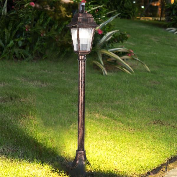 Grote foto lux.pro staande lamp voor buiten keighley e27 koperkleurig huis en inrichting overige