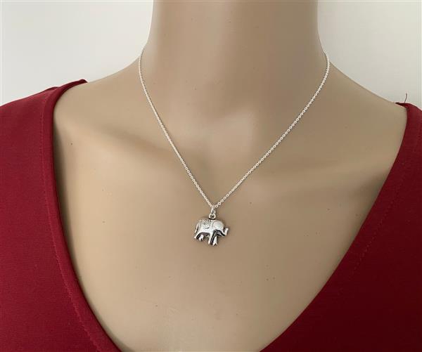 Grote foto zilveren olifant kettinghanger sieraden tassen en uiterlijk kettingen