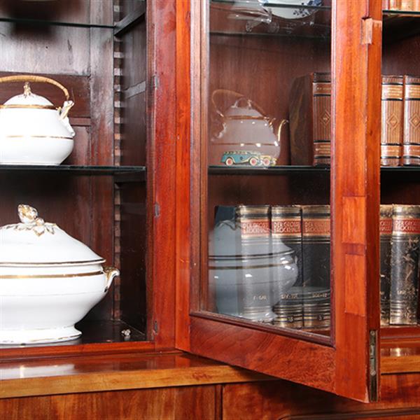 Grote foto antieke kasten victoriaanse kleine boekenkast servieskast met 6 deuren ca 1865 mahonie no.891500 antiek en kunst stoelen en banken
