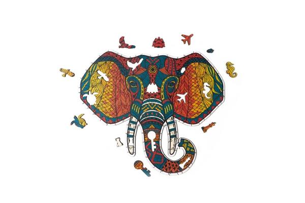 Grote foto wizardi houten puzzel elephant totum verzamelen overige verzamelingen