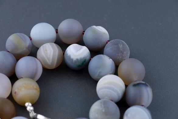 Grote foto grijze agaat ketting oorhanger set sieraden tassen en uiterlijk kettingen