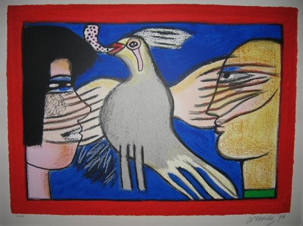Grote foto corneille charlie parker antiek en kunst litho en zeefdrukken