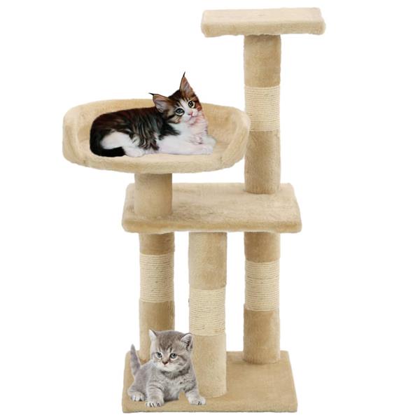 Grote foto vidaxl kattenkrabpaal met sisal krabpalen 65 cm beige dieren en toebehoren katten accessoires