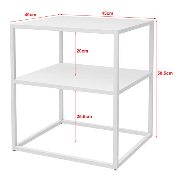 Grote foto en.casa bijzettafel raahe met plank 50 5x45x40 cm wit huis en inrichting eettafels