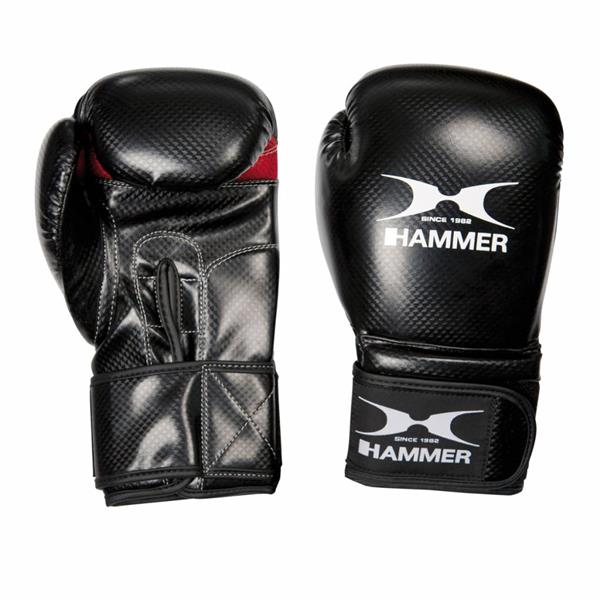 Grote foto hammer boxing bokshandschoenen x shock pu zwart rood 14 oz sport en fitness vechtsporten en zelfverdediging