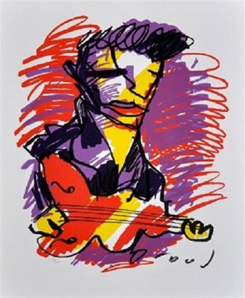 Grote foto herman brood gitarist antiek en kunst litho en zeefdrukken