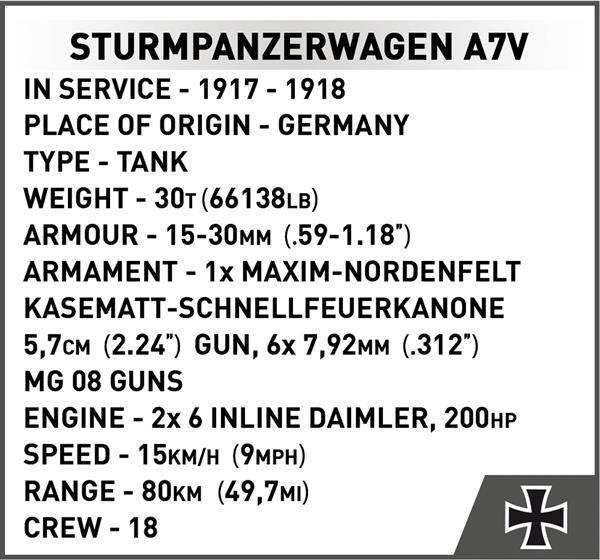 Grote foto cobi 2989 sturmpanzerwagen a7v kinderen en baby overige