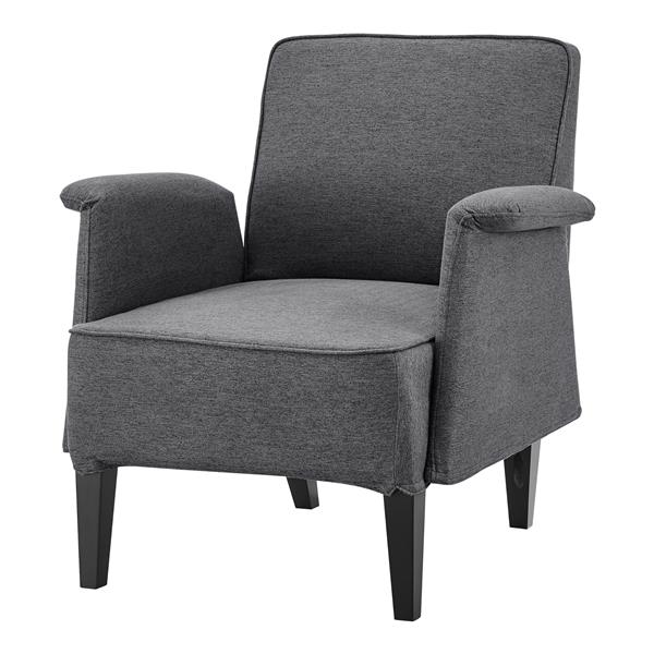 Grote foto en.casa fauteuil diespeck 82x78 5x75 cm donkergrijs en zwart huis en inrichting stoelen