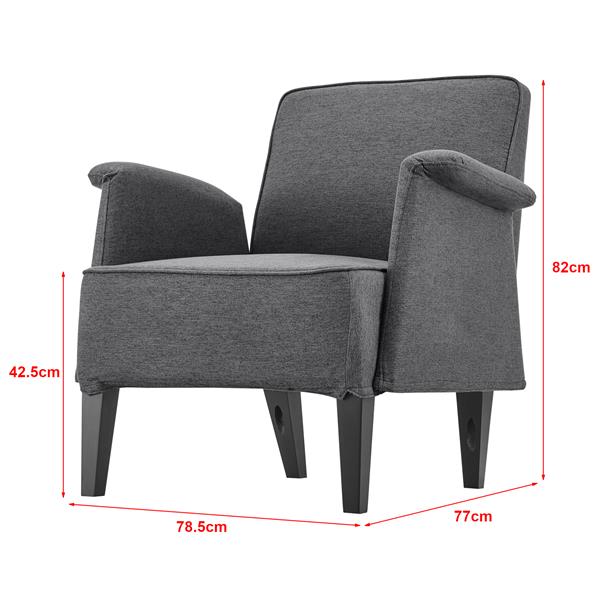 Grote foto en.casa fauteuil diespeck 82x78 5x75 cm donkergrijs en zwart huis en inrichting stoelen