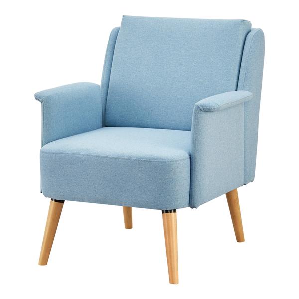 Grote foto en.casa fauteuil edling 83x73x75 cm lichtblauw houtkleurig en zwart huis en inrichting stoelen