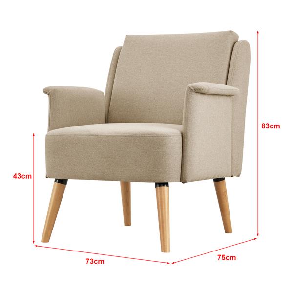 Grote foto en.casa fauteuil edling 83x73x75 cm beige houtkleurig en zwart huis en inrichting stoelen