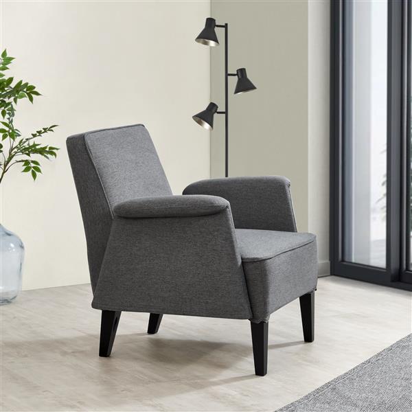 Grote foto en.casa fauteuil diespeck 82x78 5x75 cm donkergrijs en zwart huis en inrichting stoelen