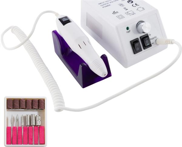 Grote foto elektrische nagelvijl nagelfrees machine manicure pedicure set wit beauty en gezondheid lichaamsverzorging