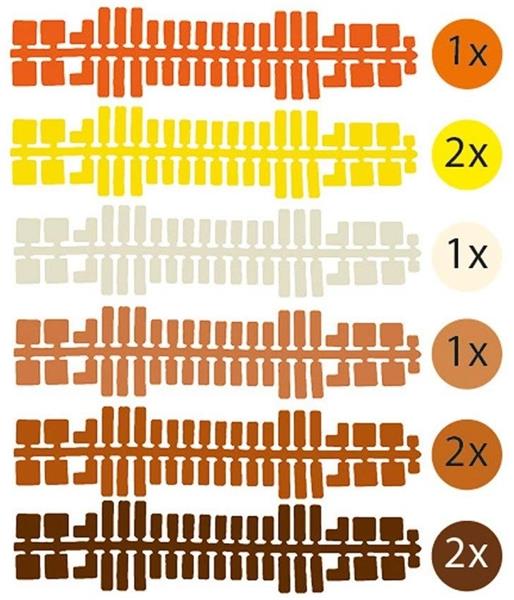 Grote foto feuchtmann ministeck standaard kleurenstrips set 2 kinderen en baby overige