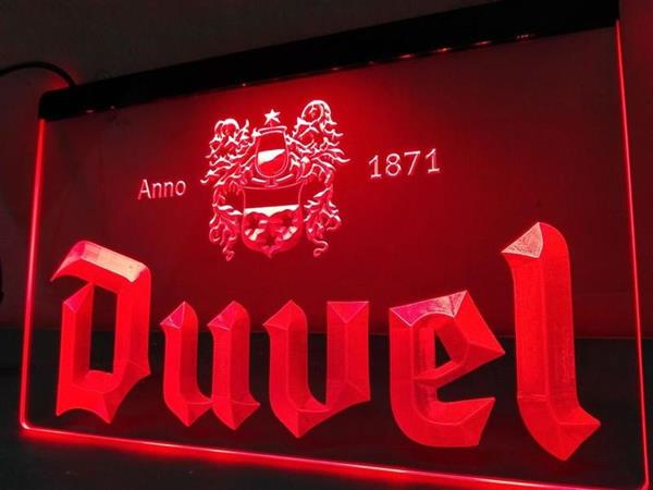 Grote foto duvel neon bord lamp led verlichting reclame lichtbak xl 40x30cm huis en inrichting overige