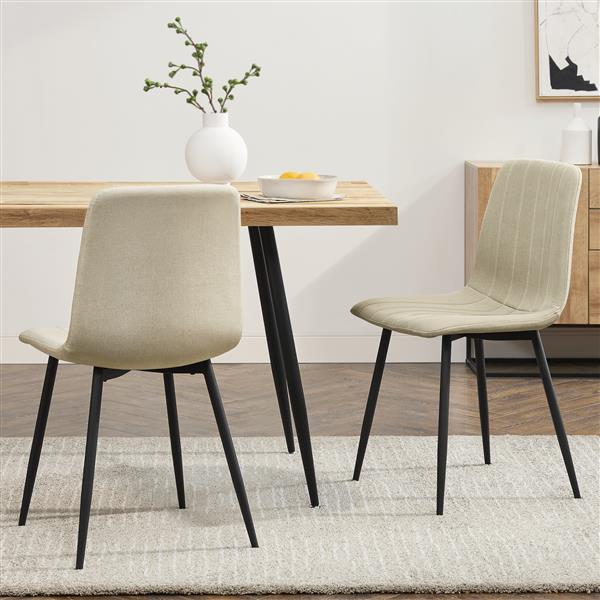 Grote foto en.casa eetkamerstoel elsern 89x43x51 cm set van 2 beige en zwart huis en inrichting stoelen