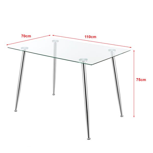 Grote foto en.casa glazen tafel hyrynsalmi 75x110x70 cm chroom en transparant huis en inrichting eettafels