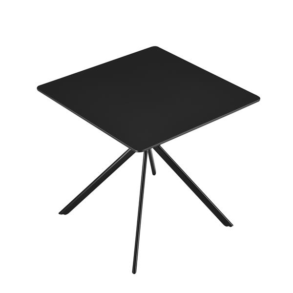 Grote foto stijlvolle eettafel rechthoekig 78x78cm zwart huis en inrichting eettafels