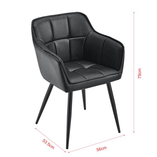 Grote foto en.casa fauteuil birmingham 79x56x53 5 cm suede imitatie zwart huis en inrichting stoelen