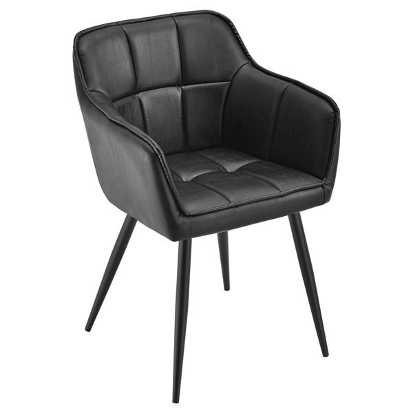 Grote foto en.casa fauteuil birmingham 79x56x53 5 cm suede imitatie zwart huis en inrichting stoelen