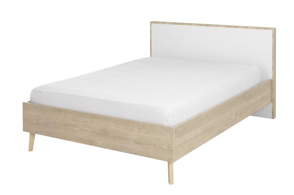 Grote foto larvik 2 persoonsbed blond eiken wit gami antiek en kunst stoelen en banken