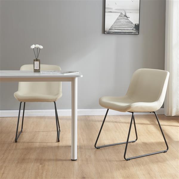 Grote foto en.casa eetkamerstoel set van 2 kannus 77x50x62 cm beige en zwart huis en inrichting stoelen