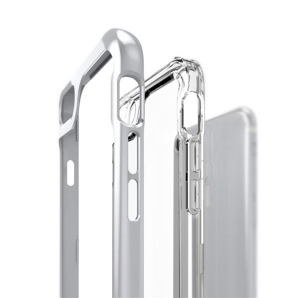 Grote foto caseology skyfall series shock proof grip case iphone 8 7 silver screenprotector telecommunicatie mobieltjes
