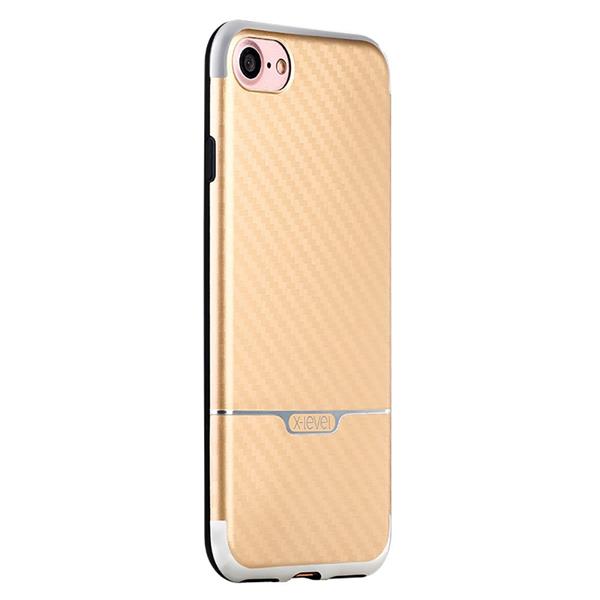 Grote foto iphone 7 x level goodcyl carbon fiber textuur soft tpu case goud telecommunicatie mobieltjes