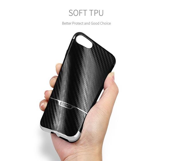 Grote foto iphone 7 x level goodcyl carbon fiber textuur soft tpu case goud telecommunicatie mobieltjes