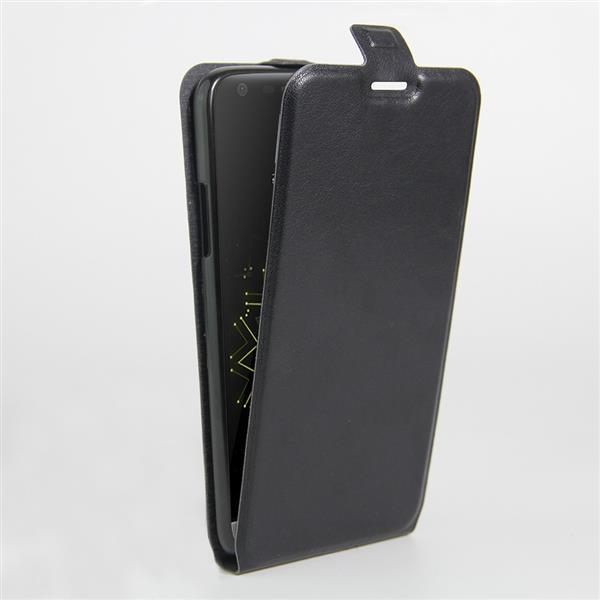 Grote foto luxe pu lederen soft case hand flip cover s7 zwart telecommunicatie mobieltjes