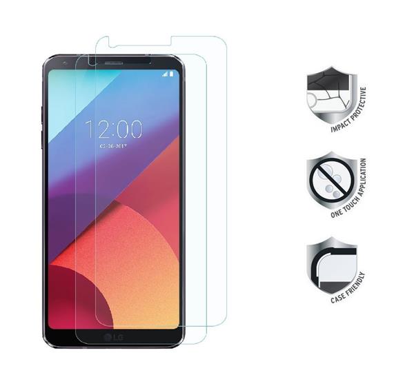 Grote foto 2 pack lg g6 tempered glass screenprotector anti burst tegen schokken vallen echt glas telecommunicatie mobieltjes