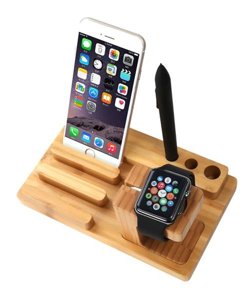 Grote foto deluxe edition apple watch 38mm 42mm luxe bamboo echt houten premium stand houder iphone 6 se kleding dames horloges