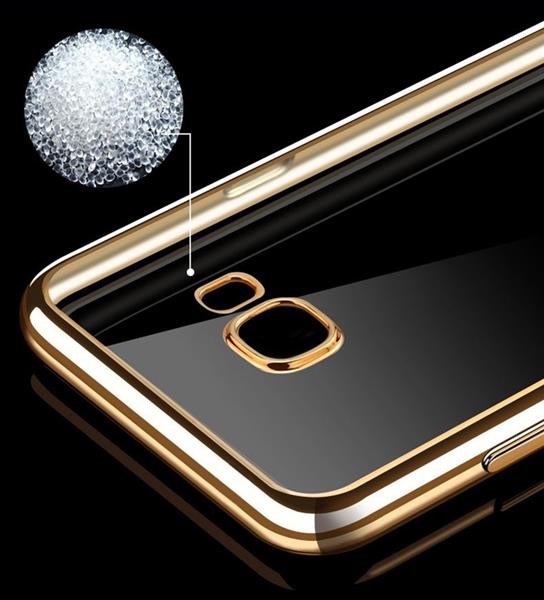 Grote foto samsung a3 2017 electro shine tpu gel case goud telecommunicatie mobieltjes