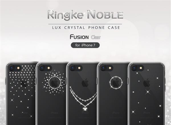 Grote foto iphone 7 rearth noble swarovski ringke fusion handcrafted diamanten case snow telecommunicatie mobieltjes