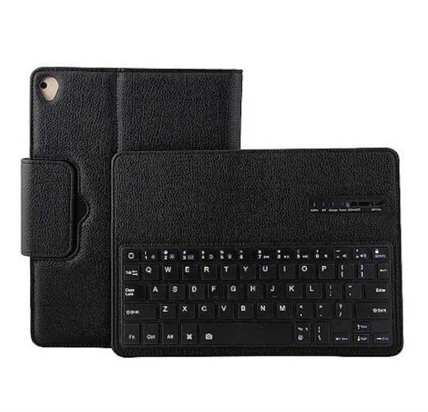 Grote foto drphone ipad pro 9.7 hoesje bluetooth toetsenbord case premium pu lederen keyboard case zwar telecommunicatie mobieltjes