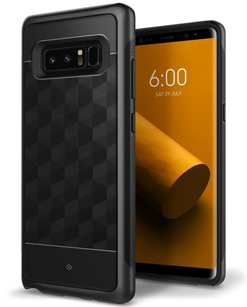 Grote foto note 8 caseology parallax series shock proof tpu grip case black telecommunicatie mobieltjes